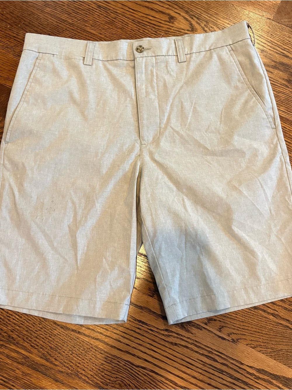 PGA Tour Light Beige Flat-Front Men's Shorts